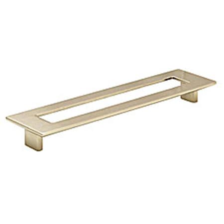 Gan Eden Large Rectangular Pull With Hole - Polished Satin Nickel GA3250779